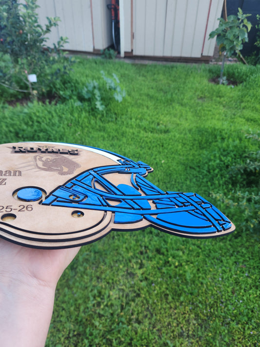 3D Wood helmets personalized