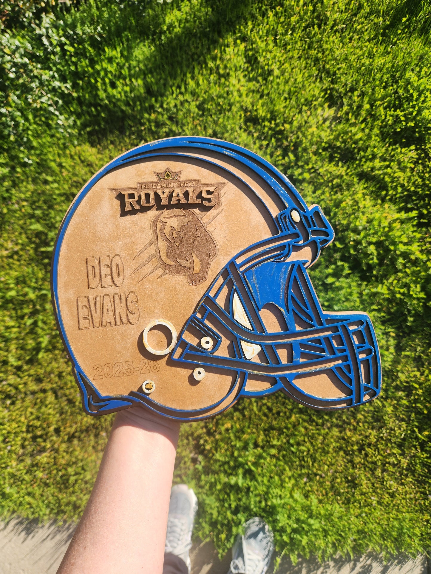 3D Wood helmets personalized